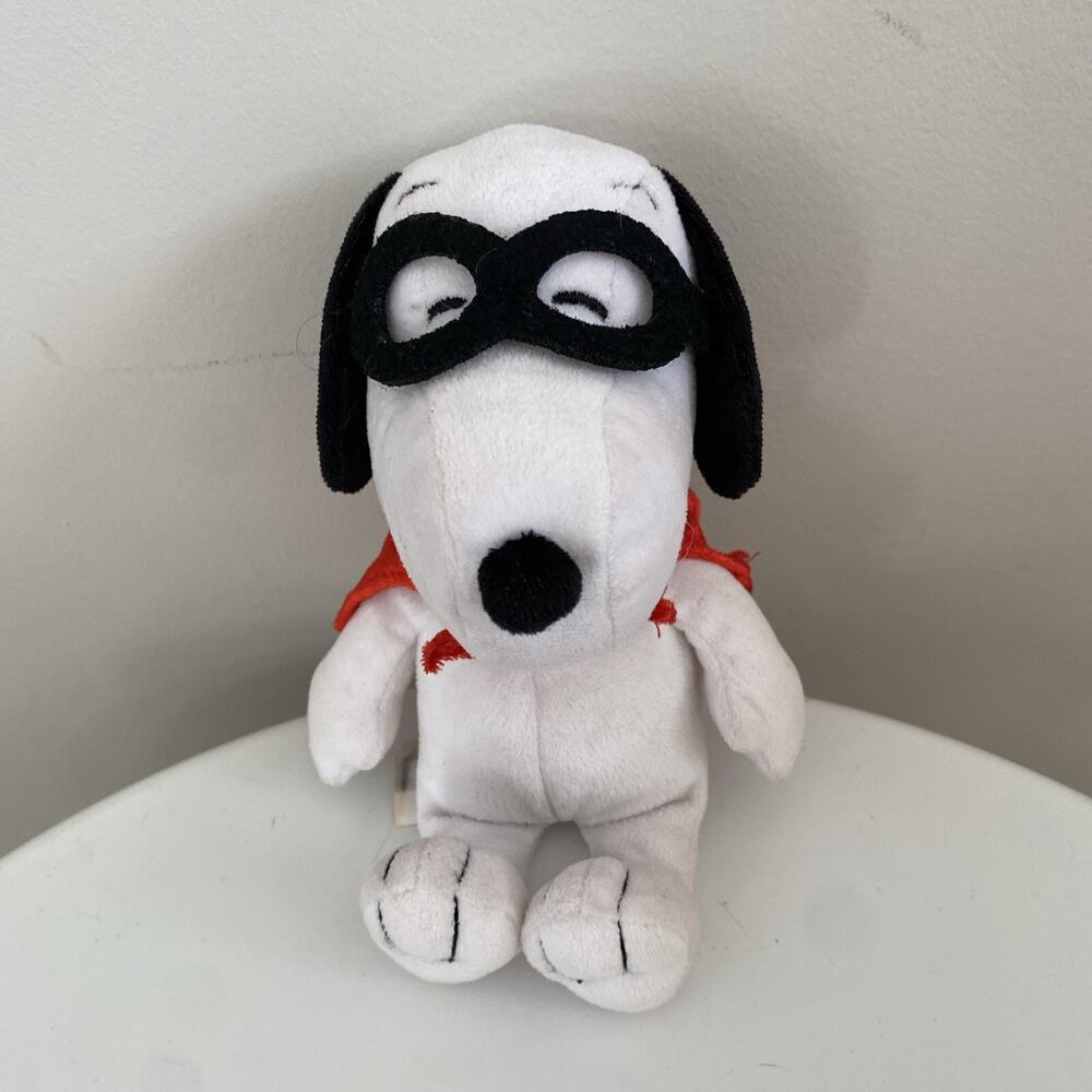 Snoopy Masked Marvel 6" Exclusive Peanuts Plush - Red Cape Black Mask